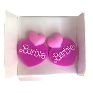 VINTAGE 1989 Mattel Barbie Heart Earrings